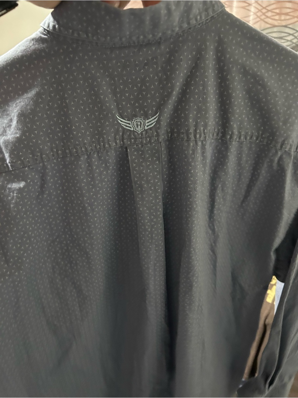 Ariat Men's Charcoal Button-Down Shirt with Subtle Micro Print